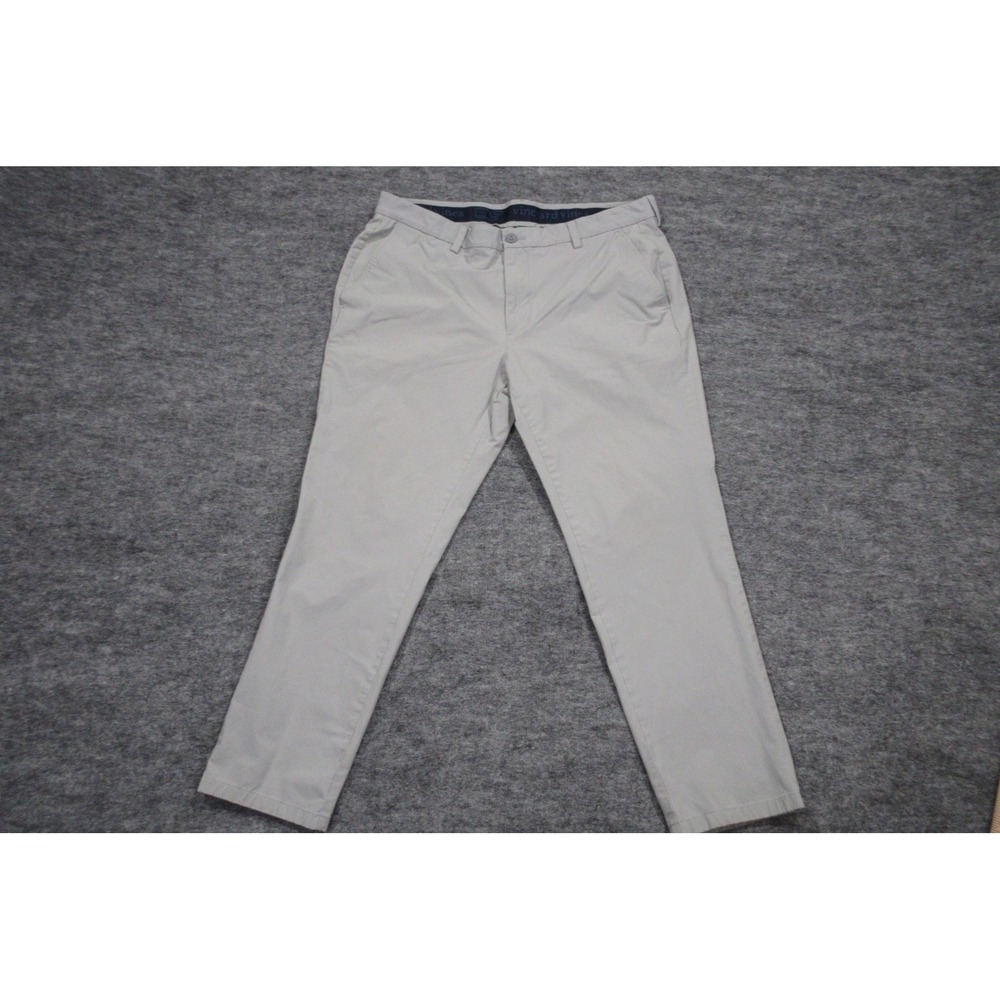 Vineyard Vines Pants Mens 38x 30 Gray Performance Chino Stretch Casual